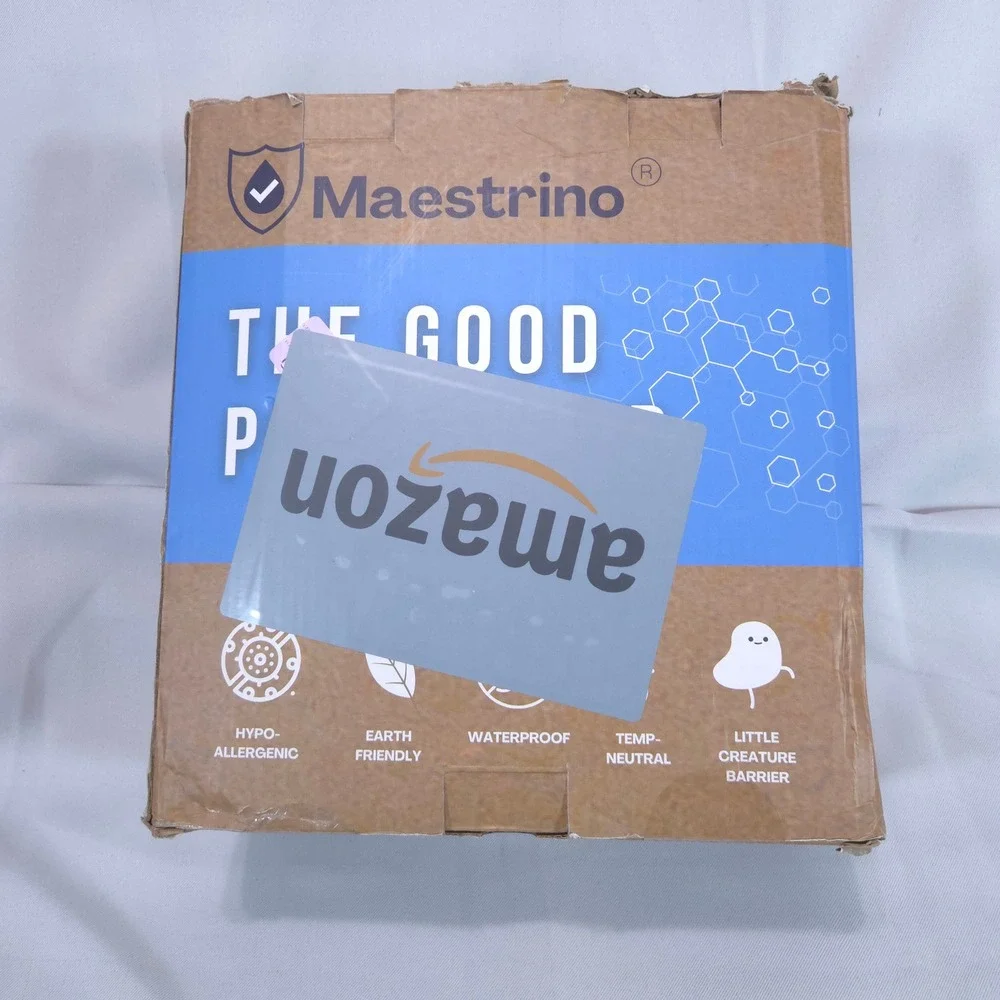 Maestrino Tencel Waterproof Mattress Protector Cover King White Allergen Proof